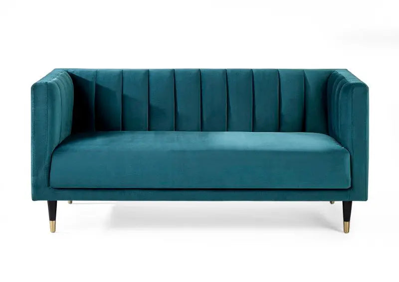 Salma Scalloped Back 2 Seater - Teal Luxepalace