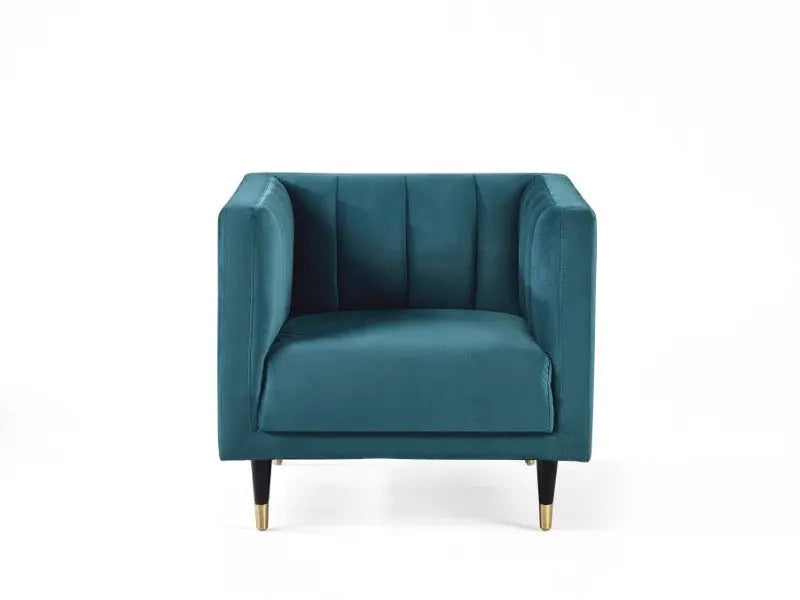 Salma Scalloped Back Chair - Teal Luxepalace