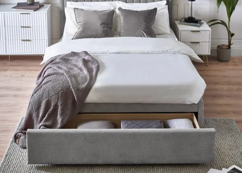 Savannah Double Bed 135Cm - Grey Luxepalace