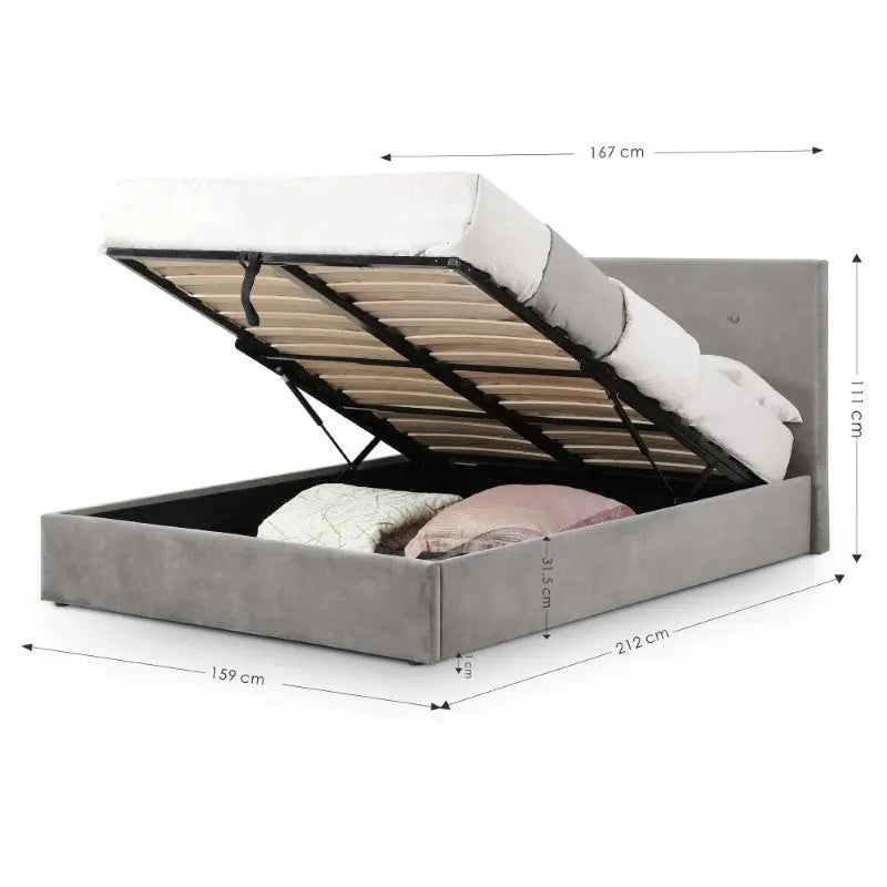 Shoreditch Ottoman Storage 150cm King Bed Luxepalace