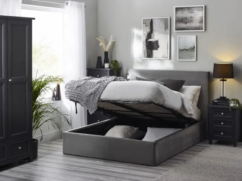 Shoreditch Ottoman Storage 150cm King Bed Luxepalace
