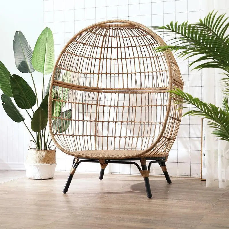 Simera Rattan Garden Ball Chair with Stand, Indoor/ Outdoor Furniture Luxepalace.co.uk