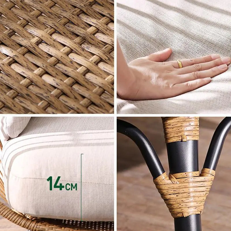 Simera Rattan Garden Ball Chair with Stand, Indoor/ Outdoor Furniture Luxepalace.co.uk