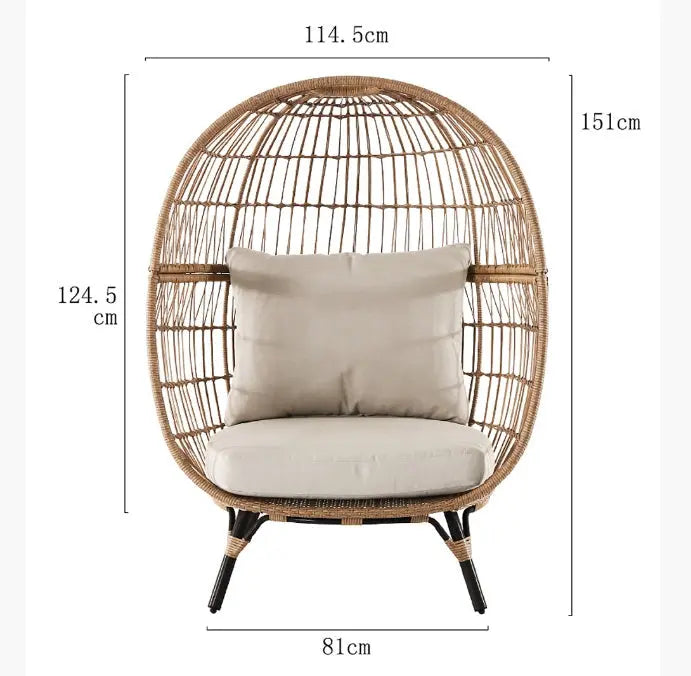 Simera Rattan Garden Ball Chair with Stand, Indoor/ Outdoor Furniture Luxepalace.co.uk