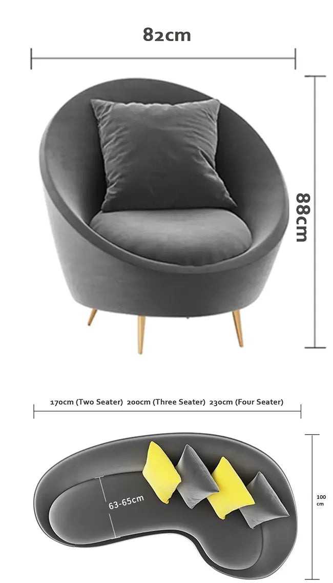 Slender Modern Armchair, Velvet For Clearance Luxepalace.co.uk