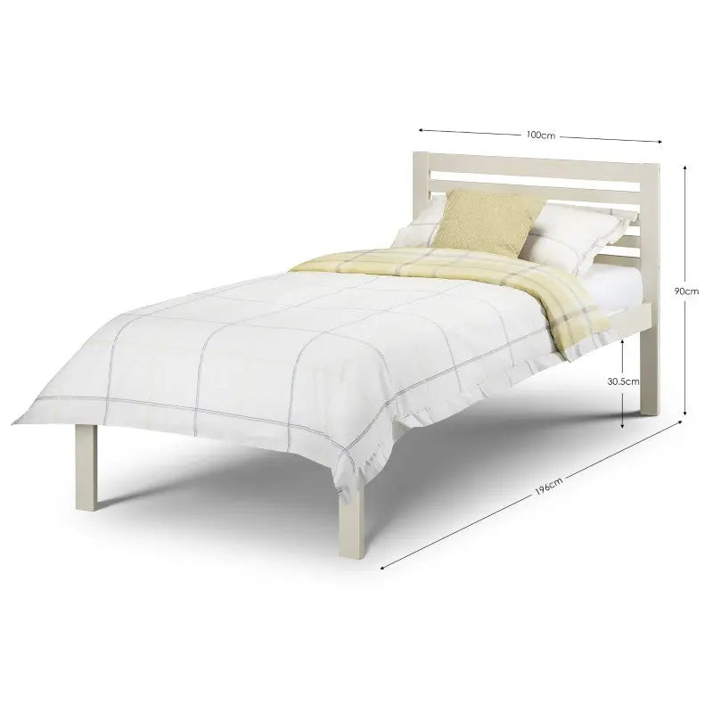 Slocum 90cm Bed Stone White Luxepalace