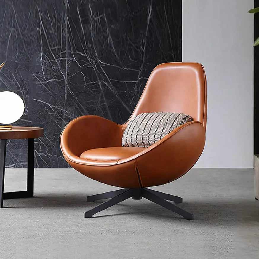 Snail Armchair, Brown Leather Luxepalace.co.uk