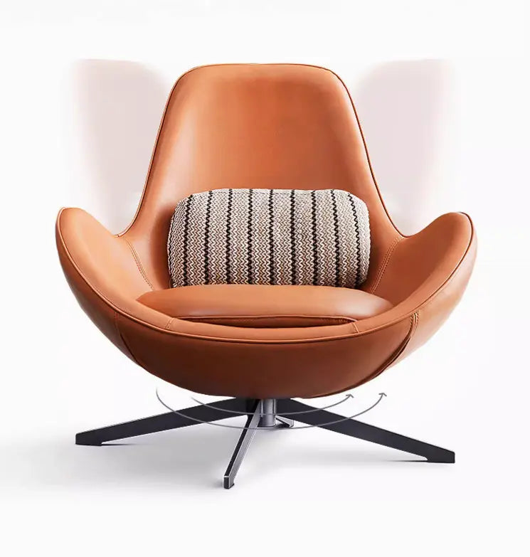 Snail Armchair, Brown Leather Luxepalace.co.uk