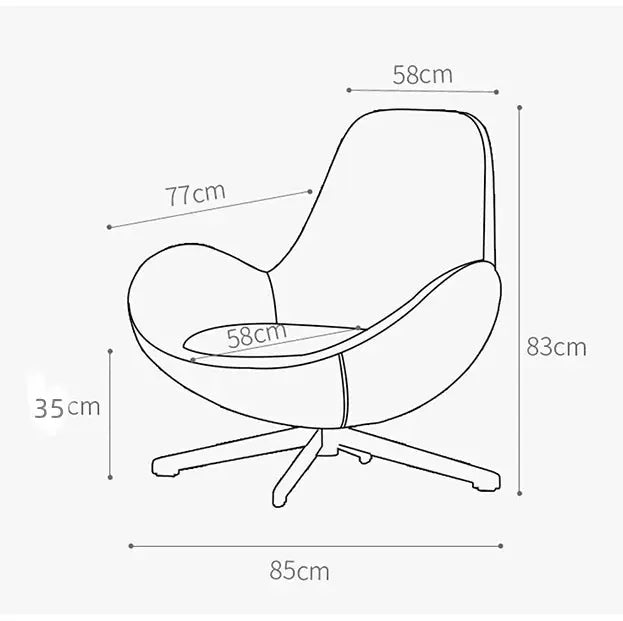 Snail Armchair, Brown Leather Luxepalace.co.uk