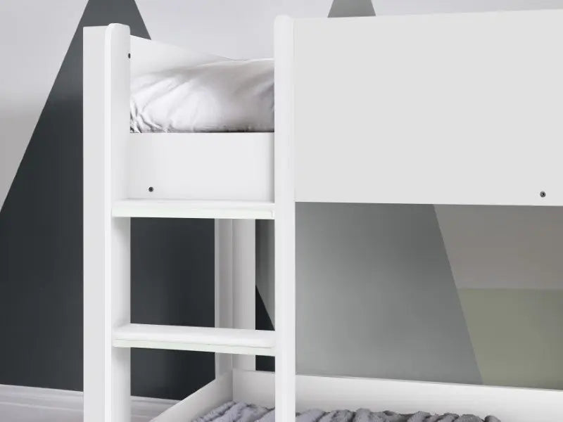 Solomon Bunk Bed - All White Luxepalace