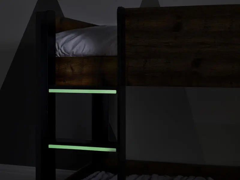 Solomon Bunk Bed - Rustic And Black Luxepalace