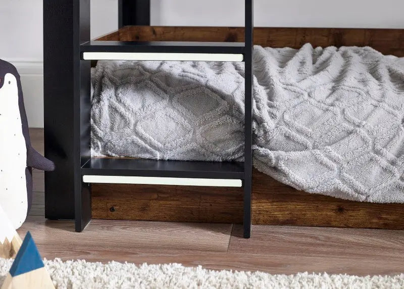 Solomon Bunk Bed - Rustic And Black Luxepalace