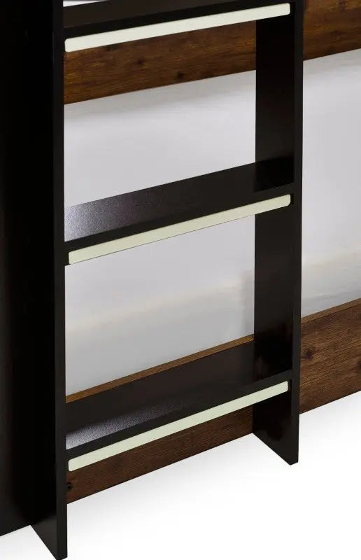 Solomon Bunk Bed - Rustic And Black Luxepalace