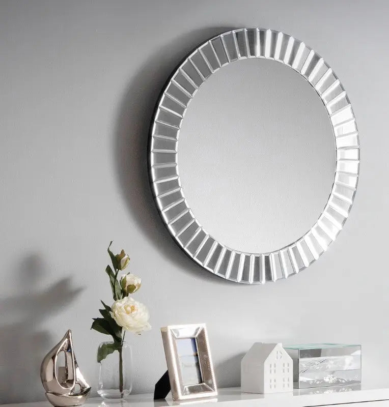 Sonata Small Round Wall Mirror Luxepalace