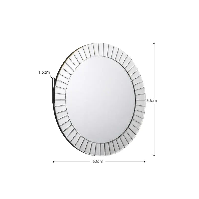 Sonata Small Round Wall Mirror Luxepalace