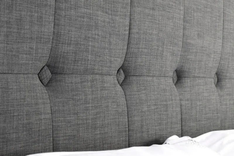 Sorrento 135cm Double Bed - Slate Linen Luxepalace