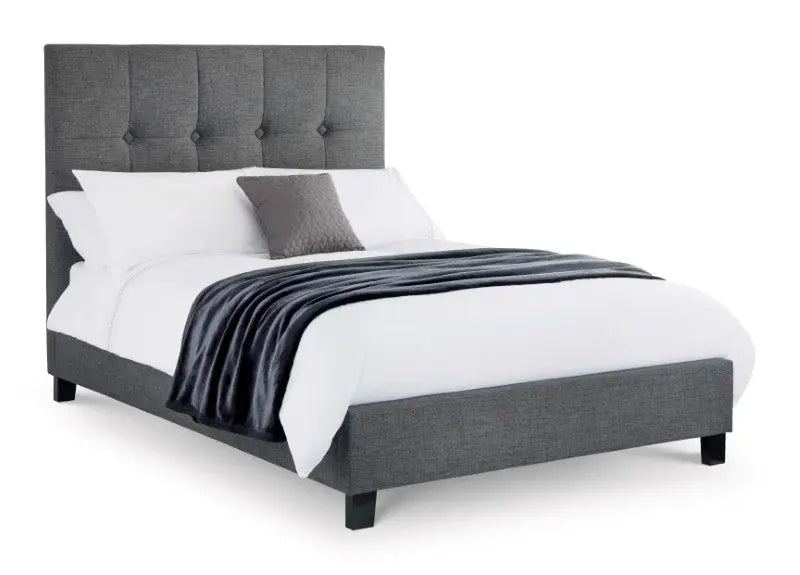 Sorrento 150cm King Bed - Slate Linen Luxepalace