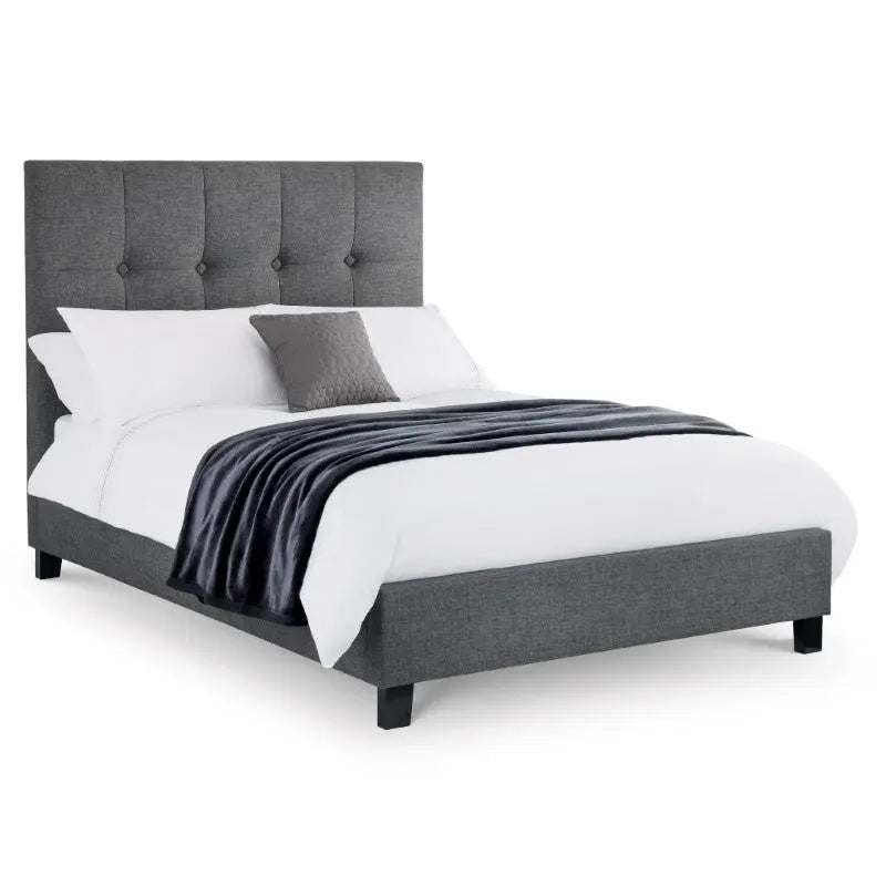 Sorrento High Headboard Bed 180Cm - Light Grey Luxepalace