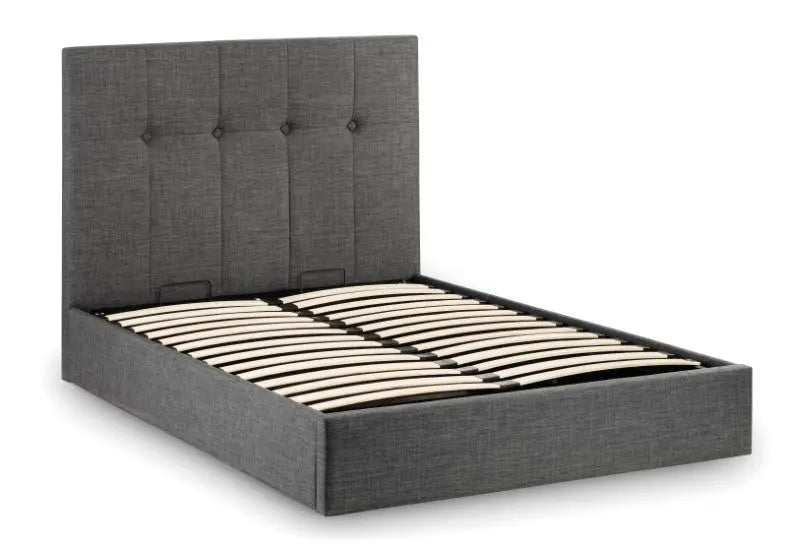 Sorrento Ottoman Storage 150cm King Bed - Slate Linen Luxepalace