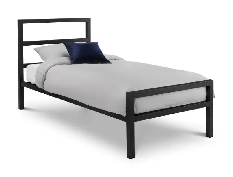 Soto Metal Bed 90cm - Satin Black Luxepalace