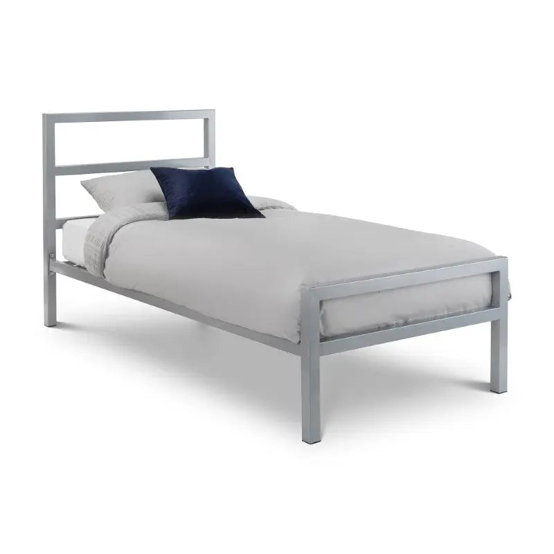 Soto Metal Bed 90cm - Silver Luxepalace