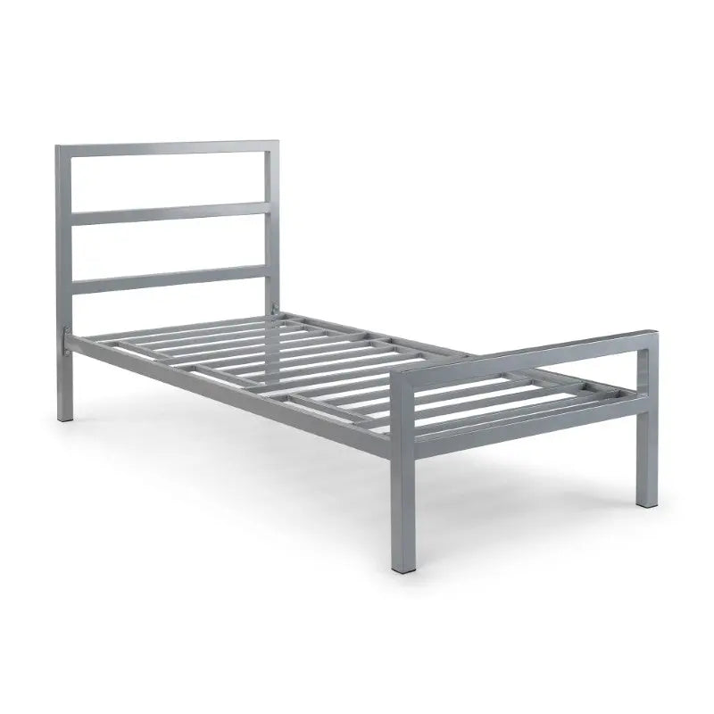 Soto Metal Bed 90cm - Silver Luxepalace