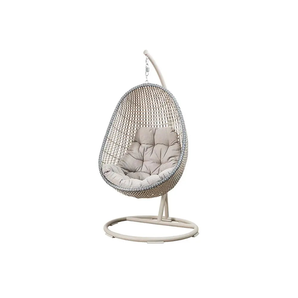 Sutton Garden Rattan Hanging Egg Chair with Stand, Indoor/ Outdoor Furniture Luxepalace.co.uk