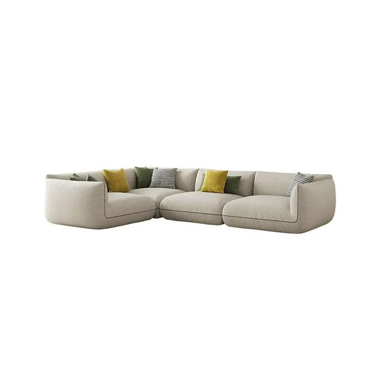 TOFU Agnes Three Seater Corner Sofa, Suede, Modular Sofa Luxepalace.co.uk