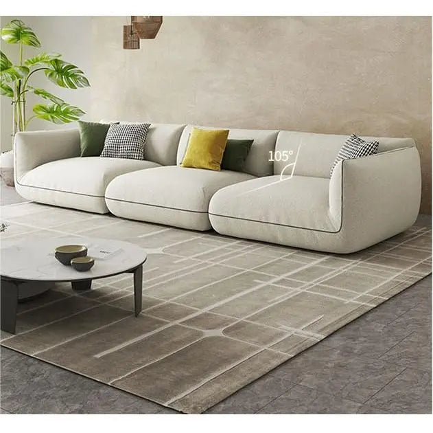 TOFU Agnes Three Seater Corner Sofa, Suede, Modular Sofa Luxepalace.co.uk