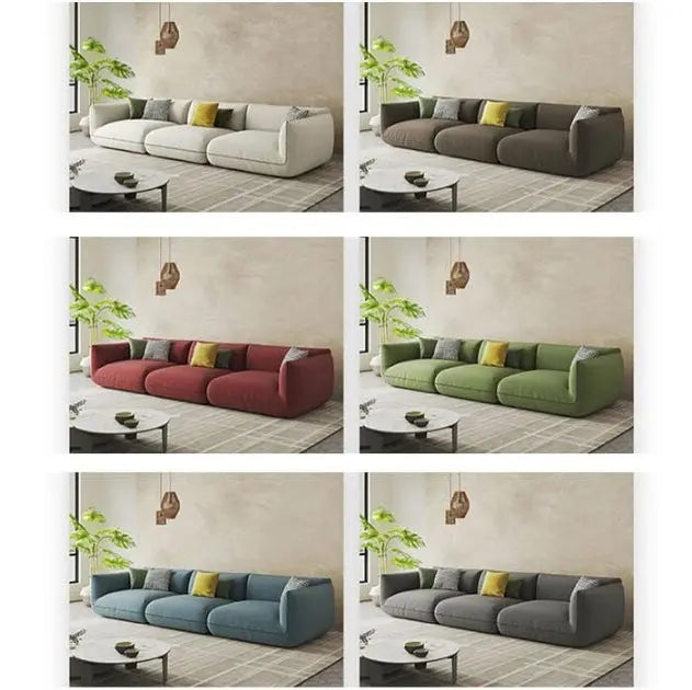 TOFU Agnes Three Seater Corner Sofa, Suede, Modular Sofa Luxepalace.co.uk