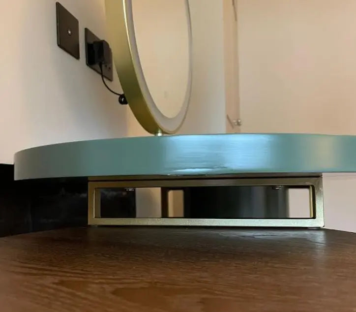 Tandy Dressing Table With LED Mirror, Green With Small Dent On One Side For Display Luxepalace.co.uk