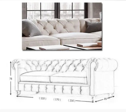 The Dorchester Three Seater Sofa, Armchair Luxepalace.co.uk