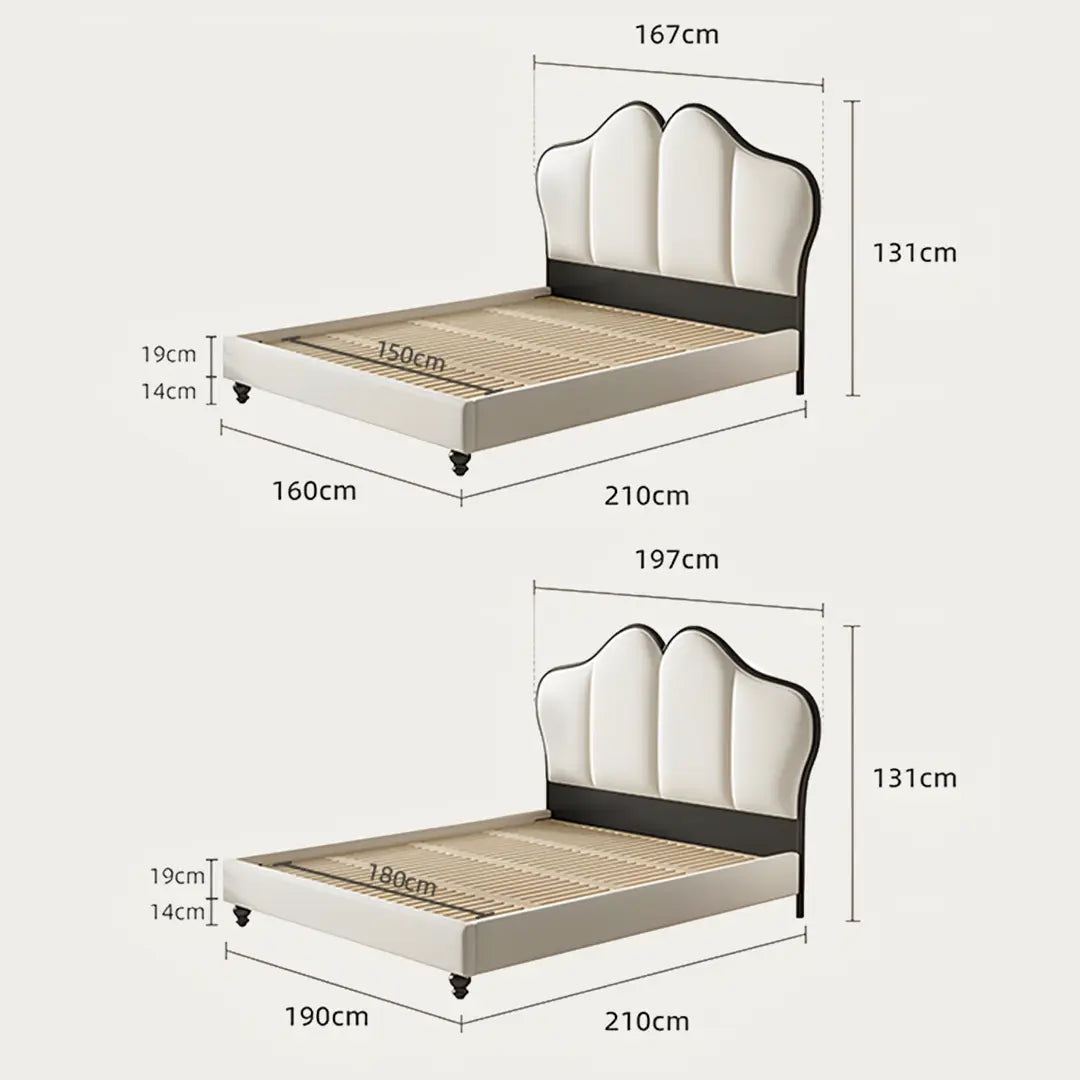 Tracy Cream King Size / Super King Size Bed, Cream Luxepalace.co.uk