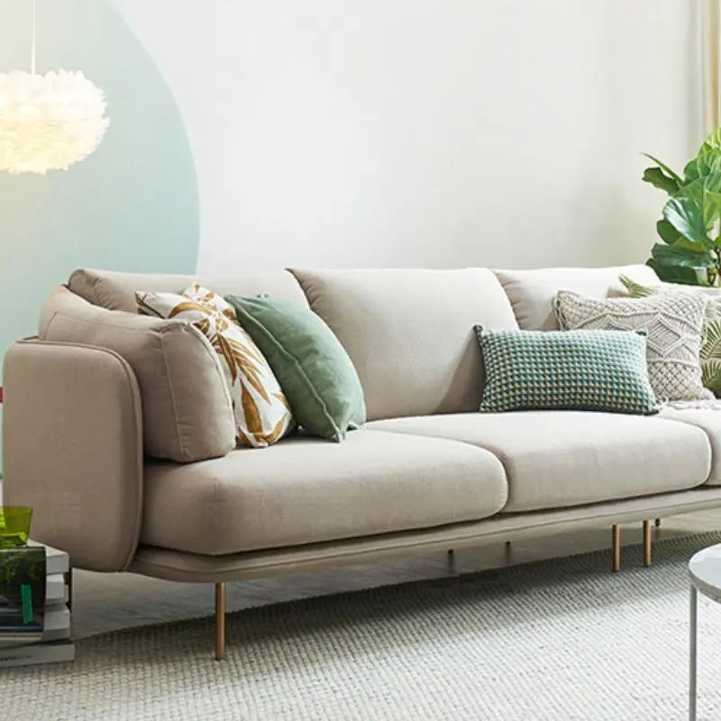 U182 Two Seater, Three Seater, Four Seater Corner Sofa, Off-White Cotton Linen Luxepalace.co.uk