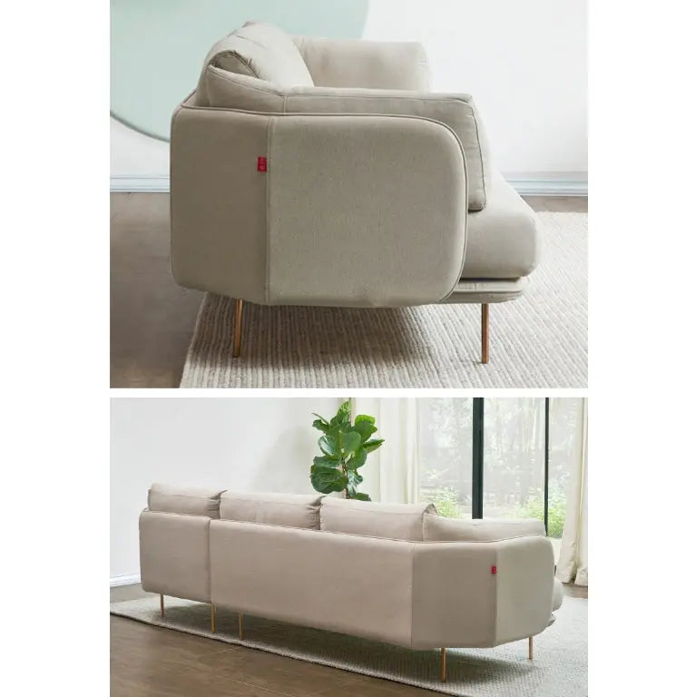 U182 Two Seater, Three Seater, Four Seater Corner Sofa, Off-White Cotton Linen Luxepalace.co.uk