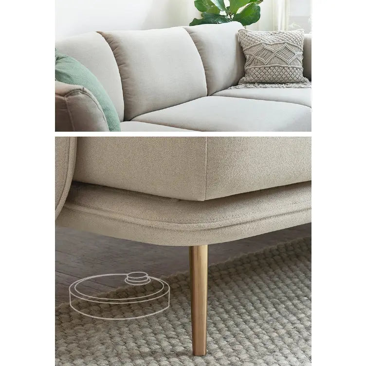 U182 Two Seater, Three Seater, Four Seater Corner Sofa, Off-White Cotton Linen Luxepalace.co.uk