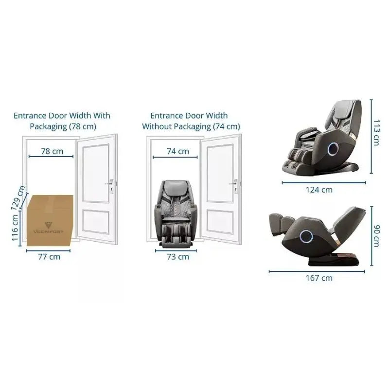 V Comfort Kalkoona Max 3D Massage Chair Luxepalace.co.uk