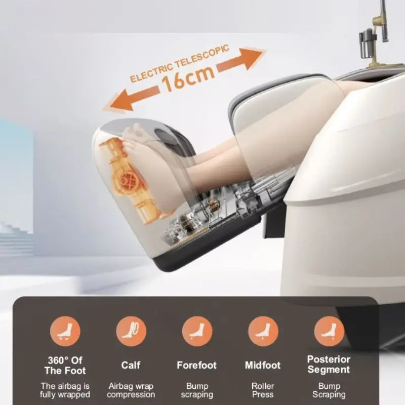 V-Comfort Primus 4D Pro Full Body Shiatsu i-Open Flex SL Track Massage Chair Luxepalace.co.uk