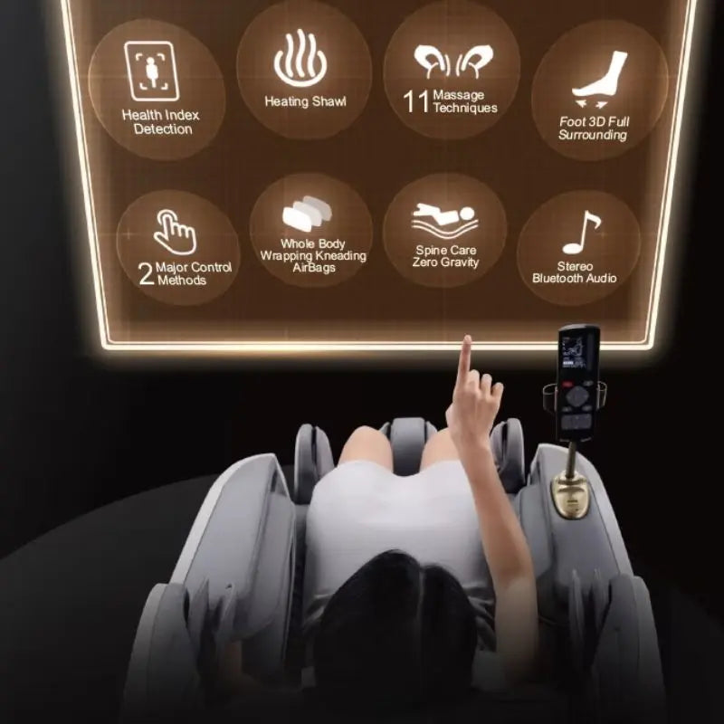V-Comfort Primus 4D Pro Full Body Shiatsu i-Open Flex SL Track Massage Chair Luxepalace.co.uk