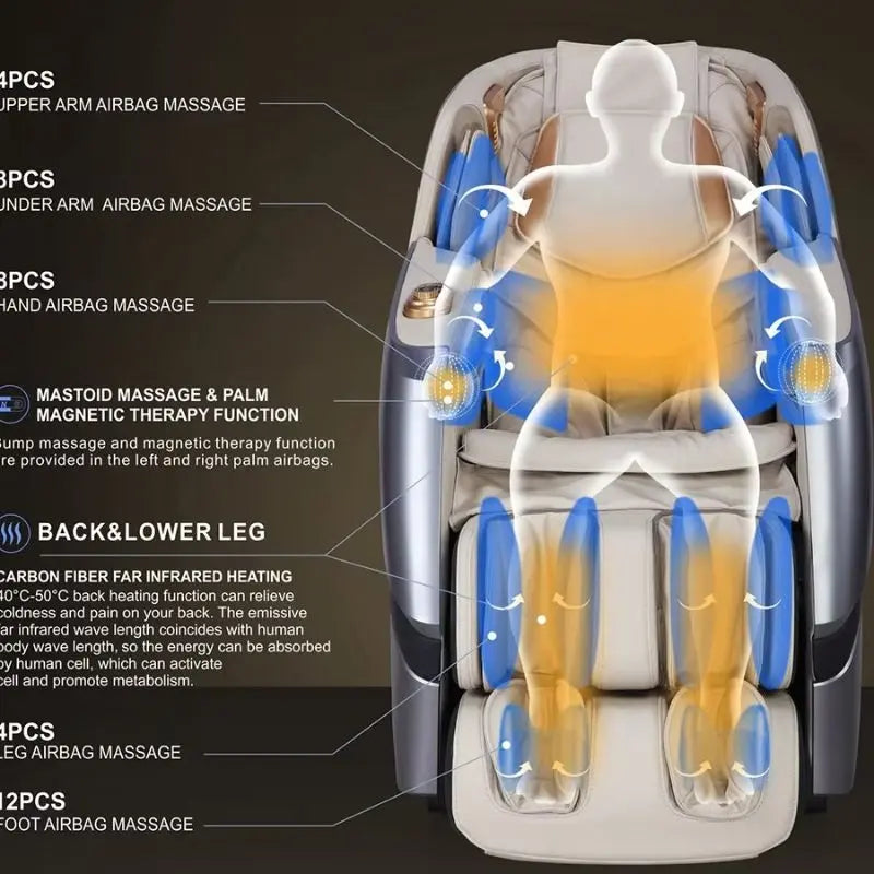VComfort® Dreamliner 4D Hyperbolic SL Full Body Shiatsu Massage Chair Luxepalace.co.uk