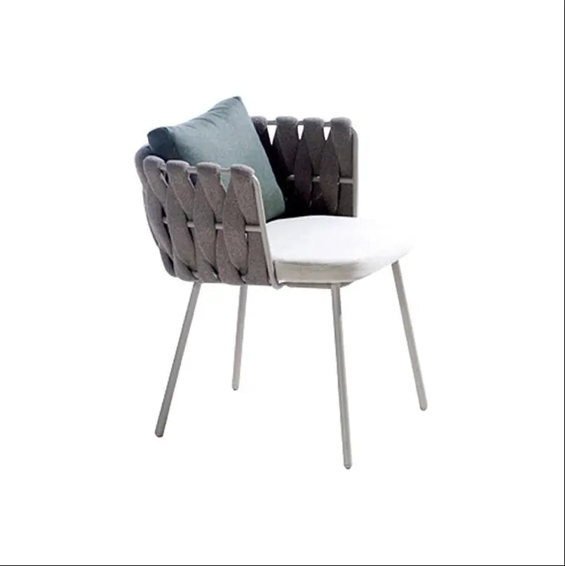 Vallee Rattan Dining Chair, Outdoor, Black Metal, For Display x 4 Luxepalace.co.uk