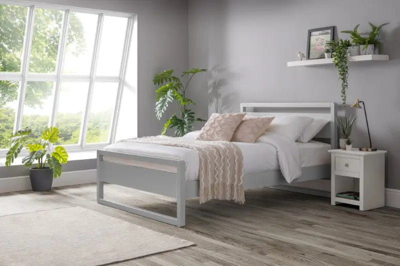 Venice 135cm Double Bed - Dove Grey Luxepalace