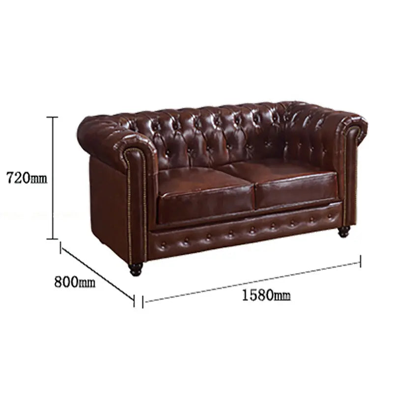 Vintage Chesterfield Three Seater Sofa Luxepalace.co.uk