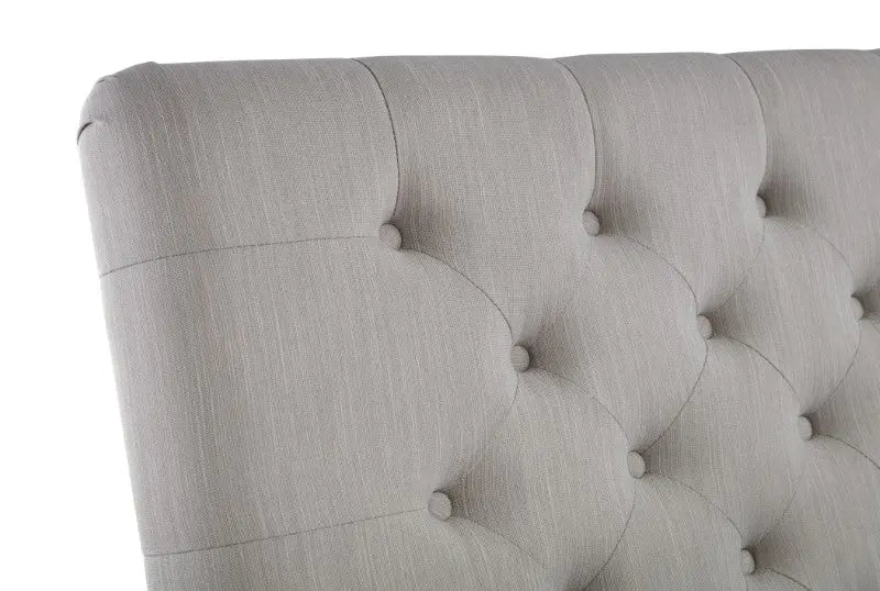 Wilton 4 Drawer 135cm Double Bed - Grey Linen Luxepalace