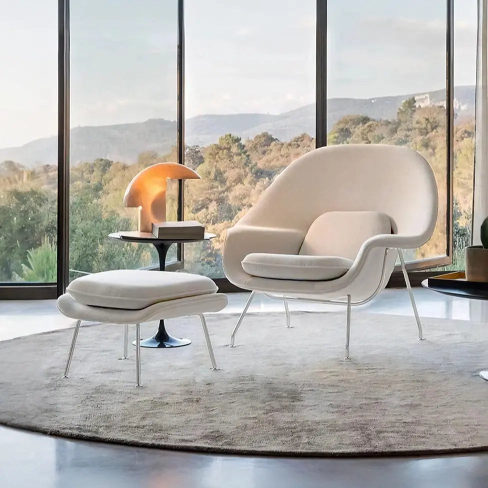 Womb Lounge Chair And Footstool, Armchair Luxepalace.co.uk