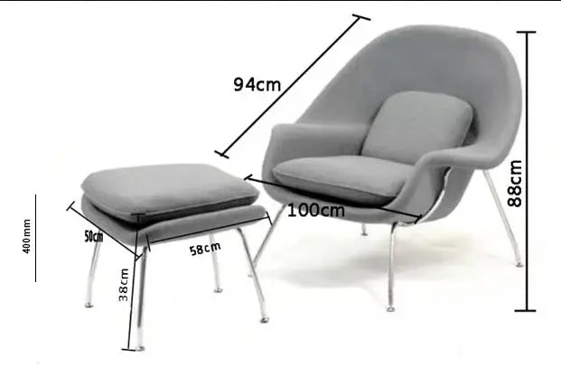 Womb Lounge Chair And Footstool, Armchair Luxepalace.co.uk
