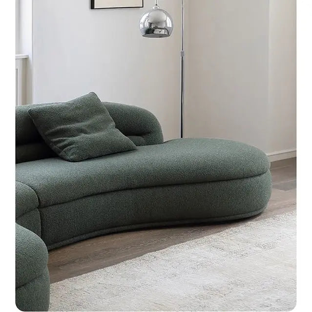 Yannik Four Seater Curved Sofa, Green Luxepalace.co.uk