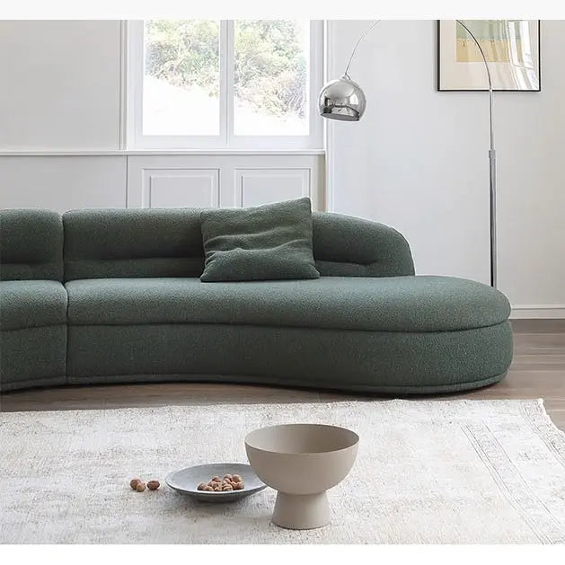 Yannik Four Seater Curved Sofa, Green Luxepalace.co.uk