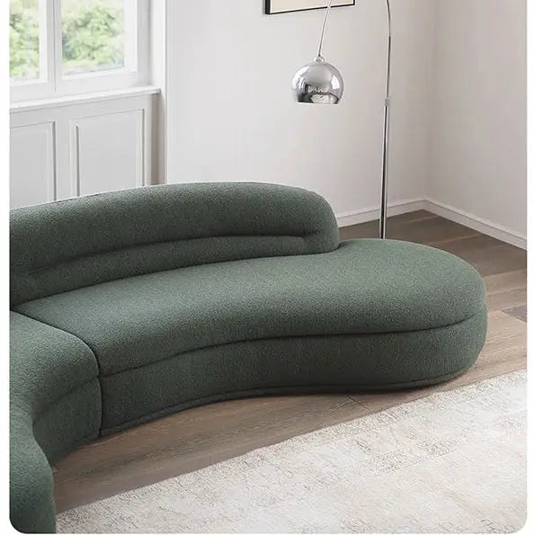 Yannik Four Seater Curved Sofa, Green Luxepalace.co.uk