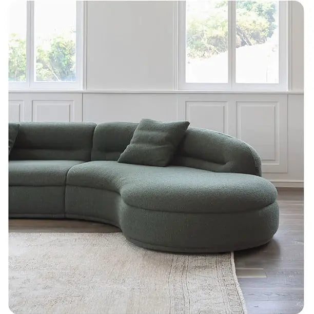 Yannik Four Seater Curved Sofa, Green Luxepalace.co.uk
